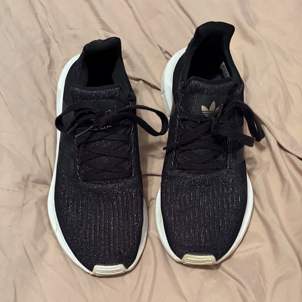 Adidas Black and White Knit Sneakers